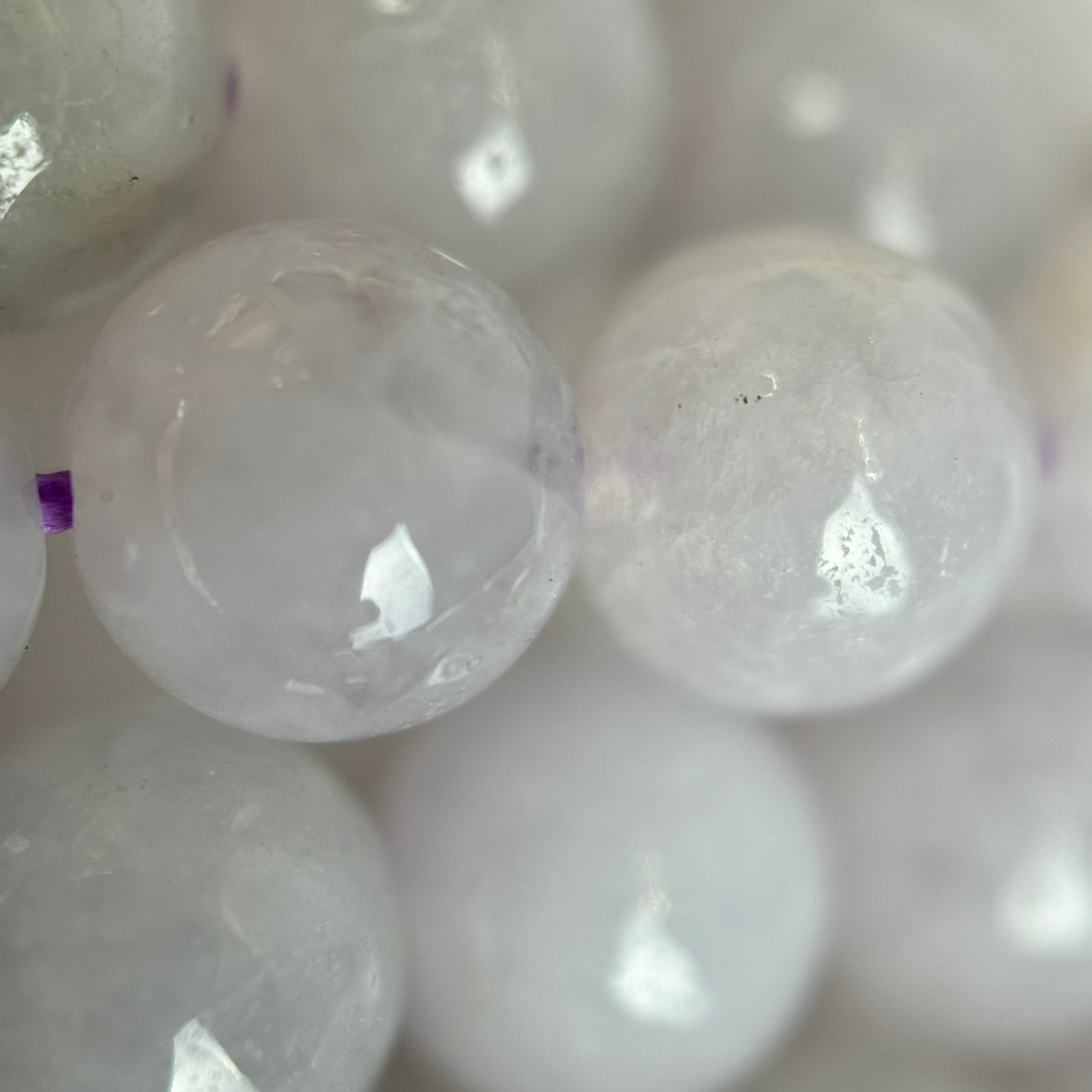 Burmese Purple Jade AAA Polished Round Beads image 1