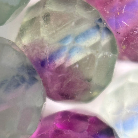 Fluorite Faceted Beads - Rondelle Shape (AA Quality)