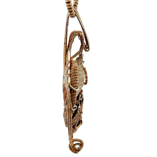 Handmade Wire Wrap Pendant - Topaz, Beryl, Smokey Quartz Fashion Pendant