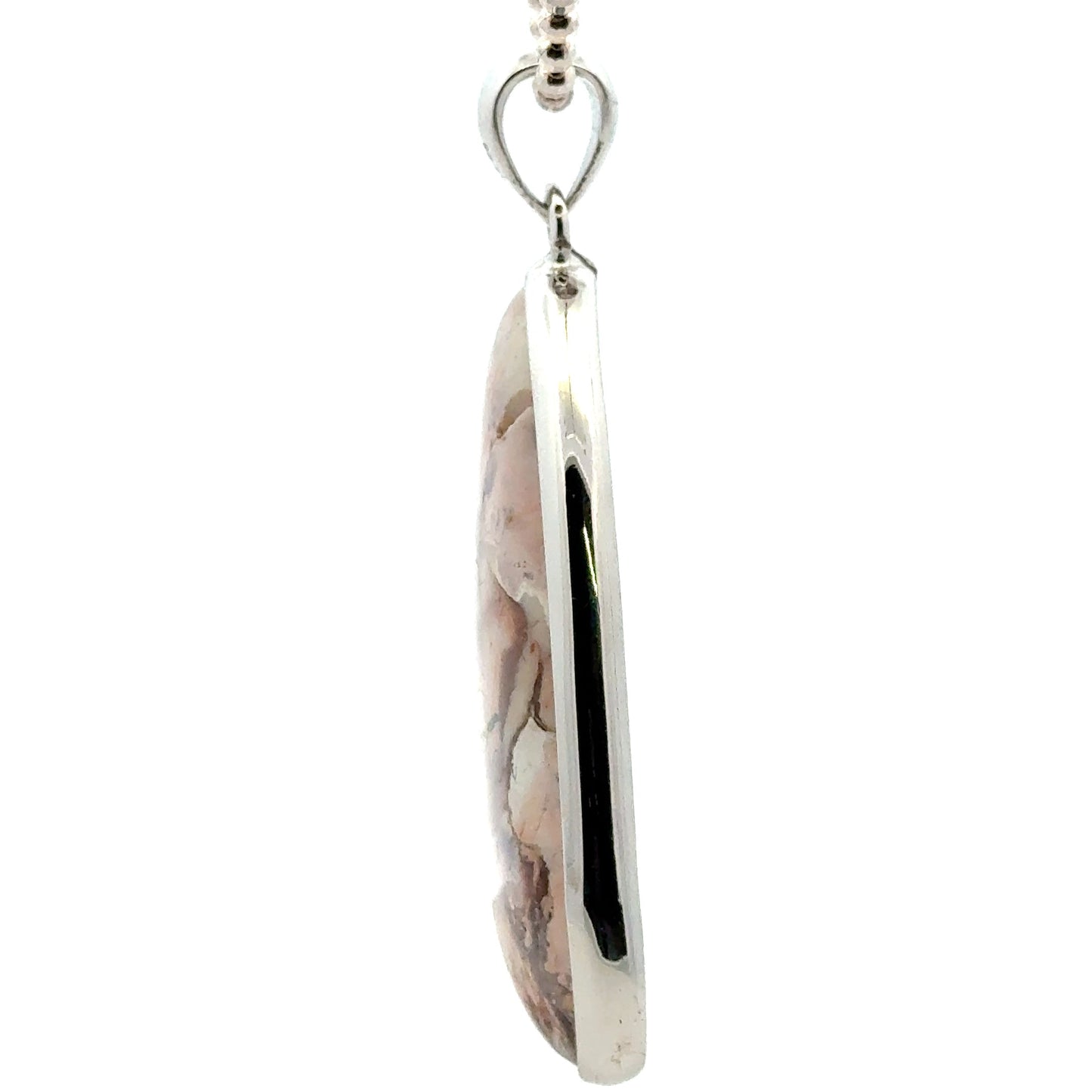 Double-Sided Tiffany Stone 925 Sterling Silver Pendant (Polished Both Sides)