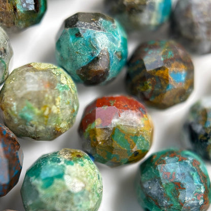 Chrysocolla Faceted Round Beads image 6