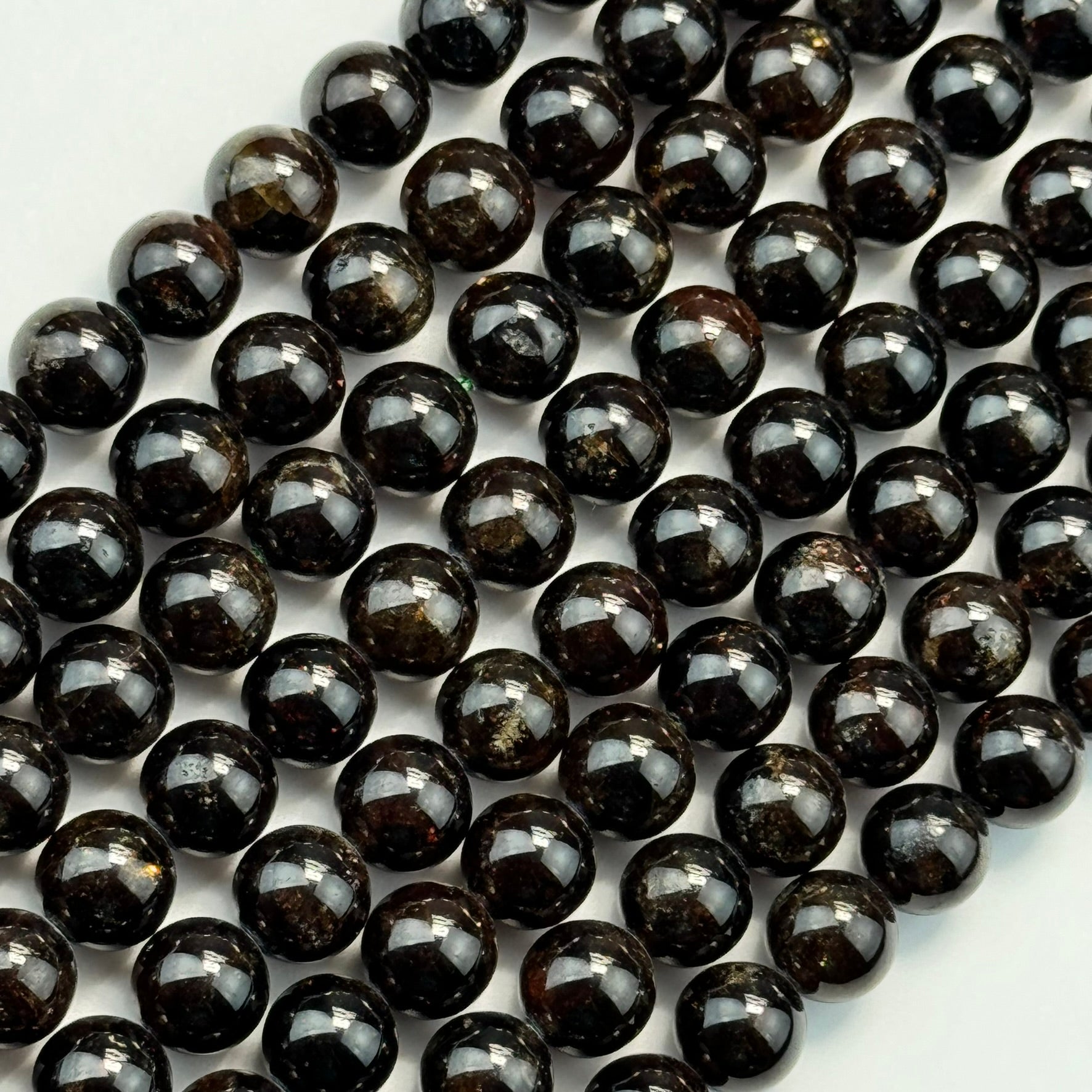Champagne Garnet Polished Round Beads image 5