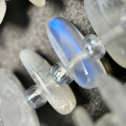 Rainbow Moonstone Polished Blade Beads image 2