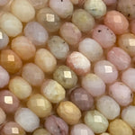 Pink Opal Faceted Rondelle Beads (A Quality) image 2