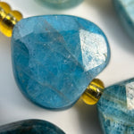 Blue Apatite Faceted Heart Shaped Beads image 4