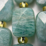 Amazonite AA Quality Rectangular Faceted Cushion Cut Gemstone Beads image 2