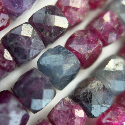 Ruby Sapphire Square Beads image 5