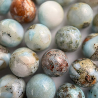 Larimar Polished  Round Beads image 2