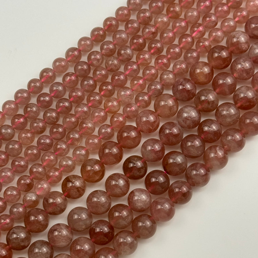 Madagascar Rose Quartz Polished Round Beads image 0