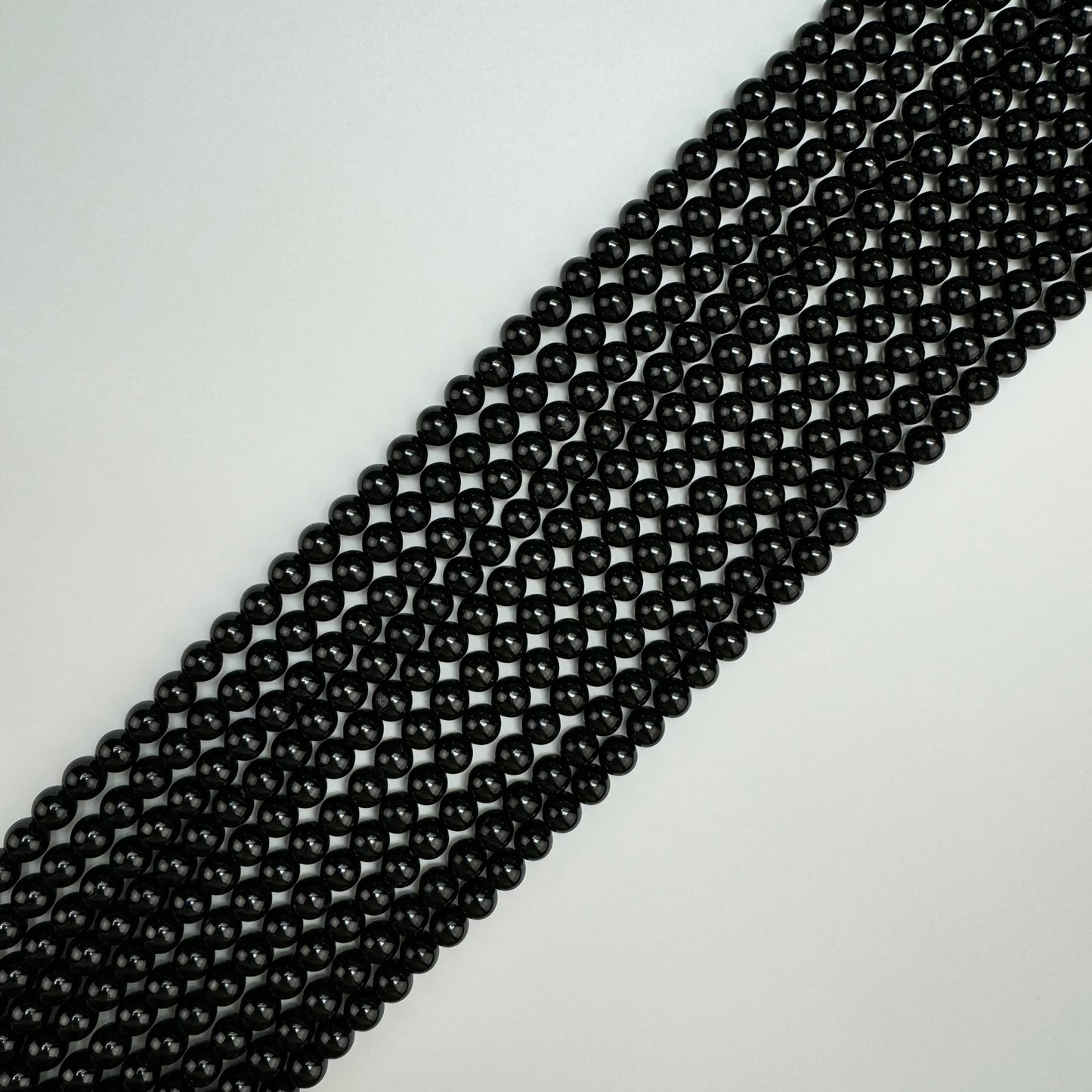 Black Obsidian Polished  Round Beads image 4