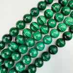 Malachite Polished Round Beads  A-AA-AAA Quality image 13