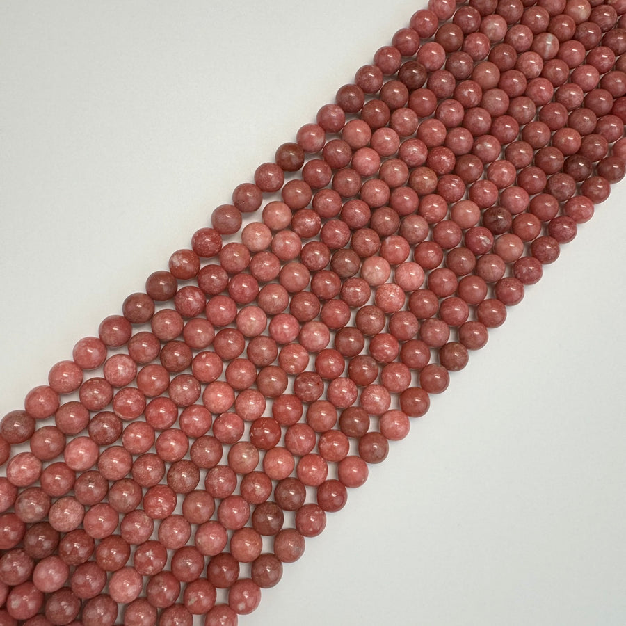 Thulite Polished  Round Beads image 0