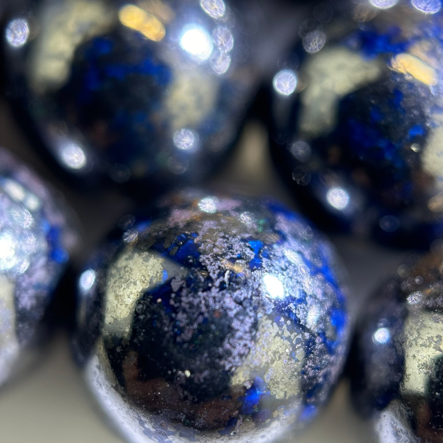 Metallic Shattuckite Polished Round Beads (10mm) - Most Rare Gemstone image 3