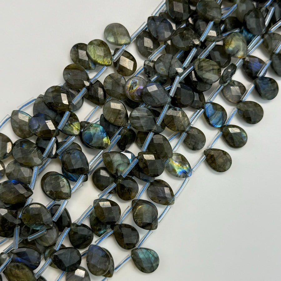 Labradorite Faceted Pear Shape Beads image 0