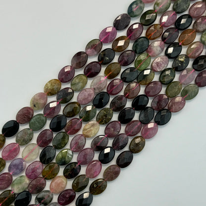 Tourmaline Faceted Oval Beads - (AA Quality)