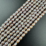 White and Pink Pearl  5.5x3.5mm image 0