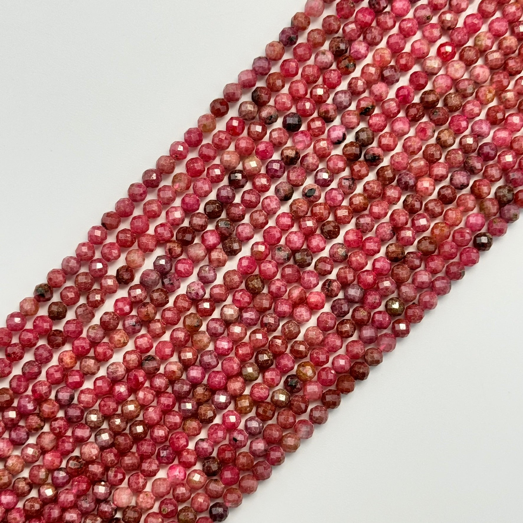 Rhodonite Faceted Round Beads (AA Quality) image 4