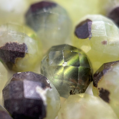 Prehnite Faceted Rondelle Beads (Color B) image 3