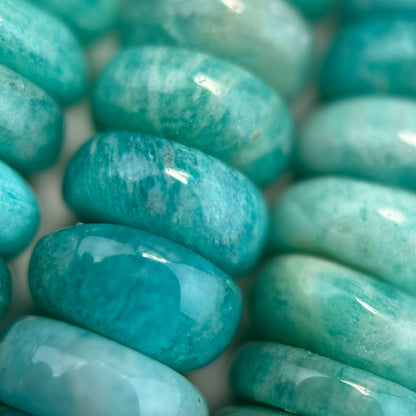 Brazilian Amazonite AAAA Rondelle Gemstone Beads image 1