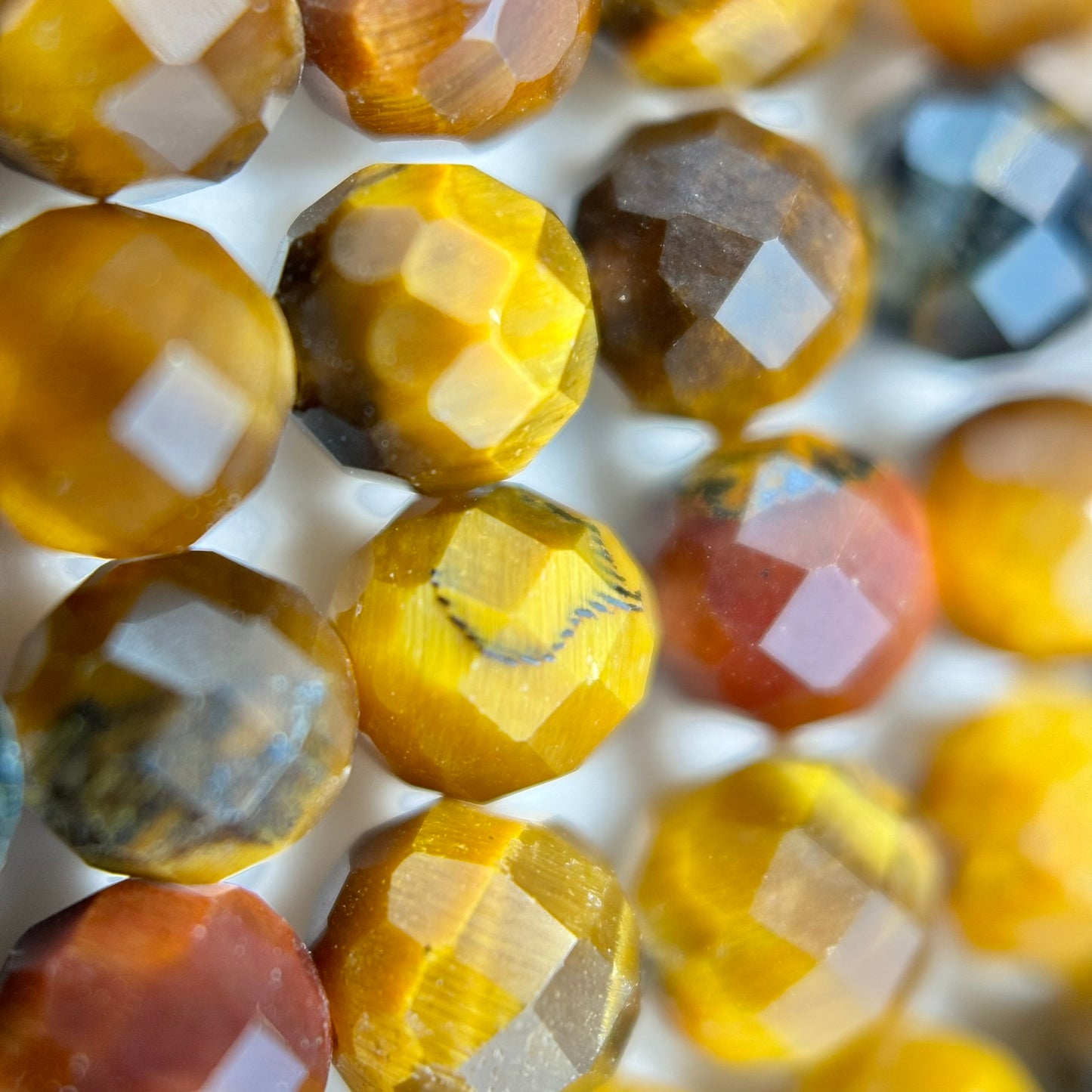 Tiger's Eye Faceted Round Beads image 5
