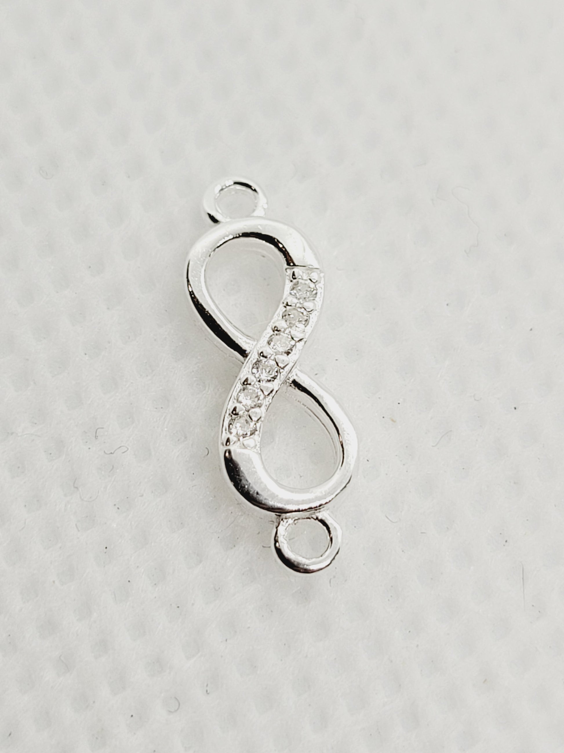 16mm Figure 8 Connector with Cubic Zirconia | 925 Sterling Silver | (3 colours) image 4
