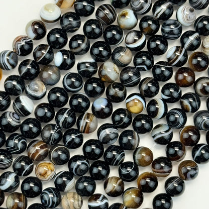 Banded Agate Polished Round Beads image 3