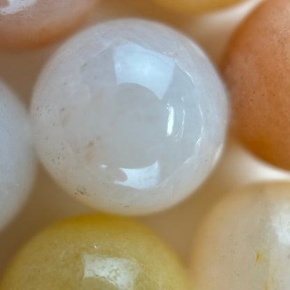 Peach Aventurine Quartz Polished Round Beads image 1