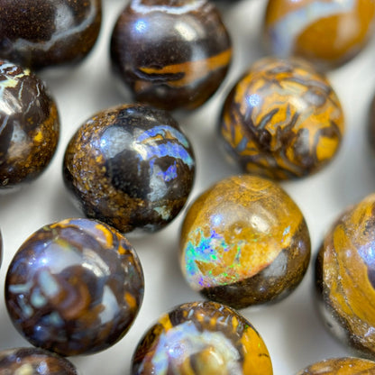 Australian AA Boulder Opal Polished Round Beads image 2