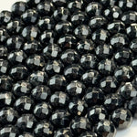 Jet Faceted Round Beads image 4
