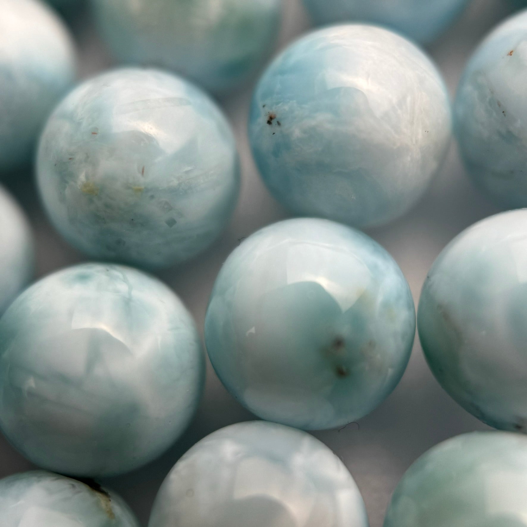 Larimar AAA Polished Round Beads image 9
