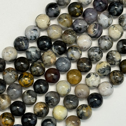 Golden Dendritic Agate Polished Round Beads image 2