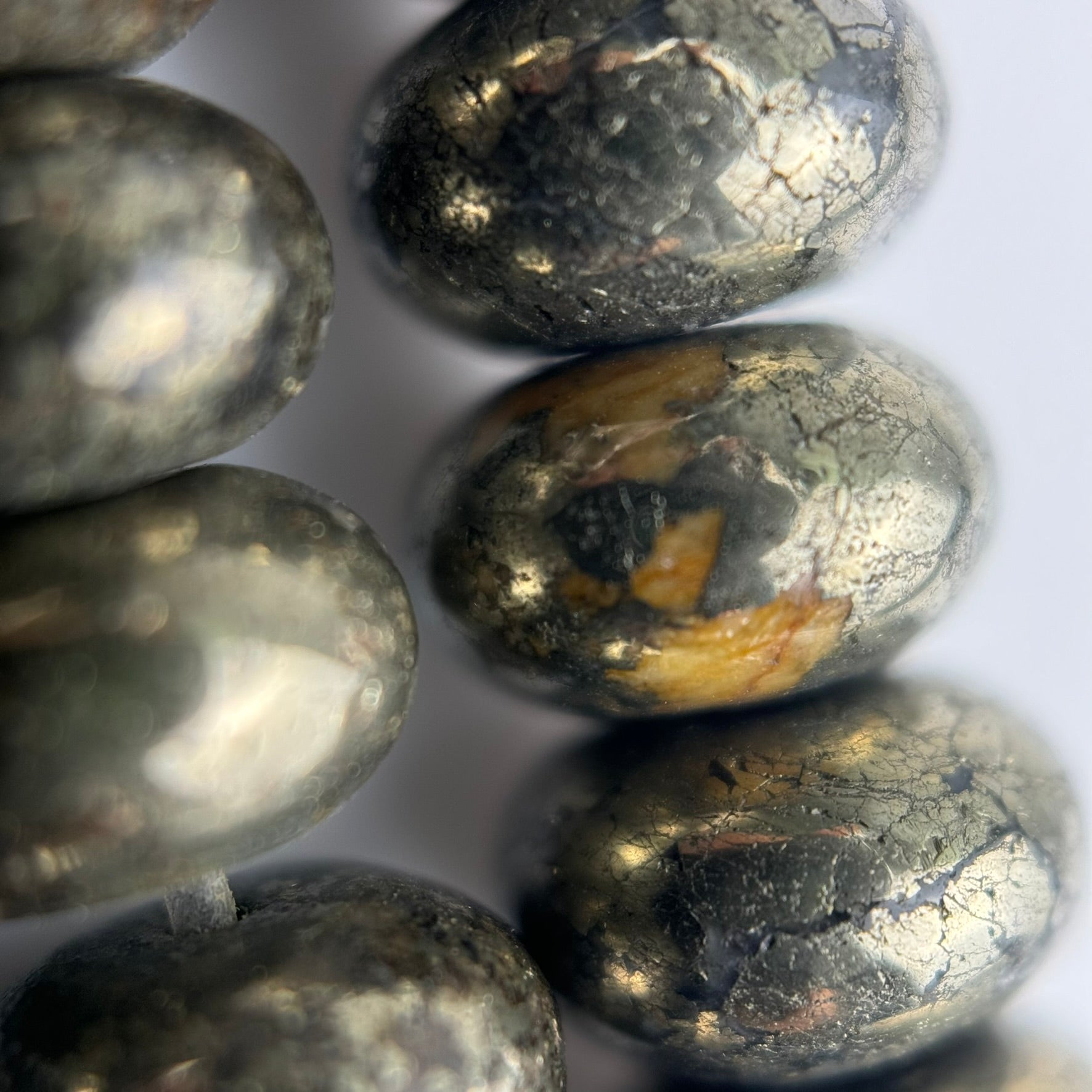 Pyrite Polished Rondelle Beads image 3