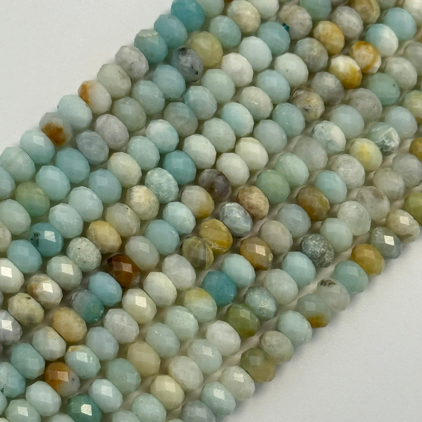 Faceted Rondelle Beads: Crystal & Gemstone Rondelle Beads for Jewelry Making, Beaded Necklaces, and More