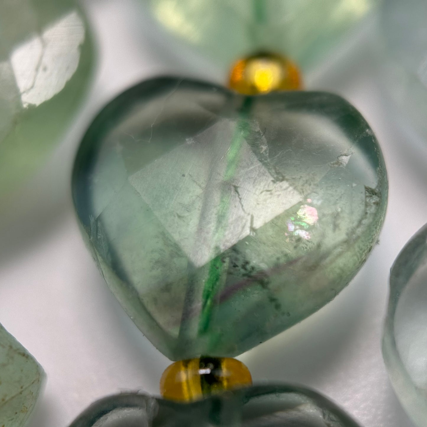Green Fluorite Faceted Heart 12ÃƒÆ’Ã†â€™Ãƒâ€ Ã¢â‚¬â„¢ÃƒÆ’Ã‚Â¢ÃƒÂ¢Ã¢â‚¬Å¡Ã‚Â¬ÃƒÂ¢Ã¢â€šÂ¬Ã‚Â12 mm Beads image 7