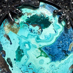 Shattuckite Pendant with Diopside Emeralds in Black Rhodium Plating image 2