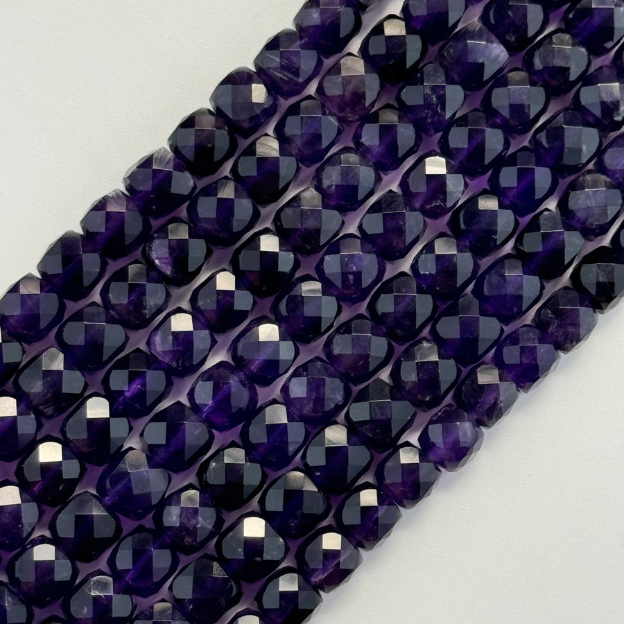 Amethyst Faceted Square Beads image 0