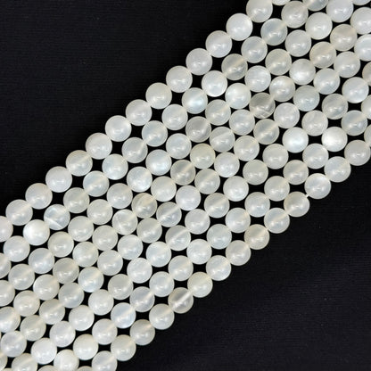 White Moonstone Polished Round Beads image 4