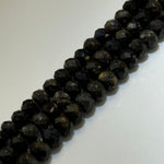 Black Opal Faceted Rondelle Beads image 4