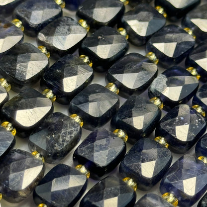 Iolite Rectangular Faceted Cushion Cut 10xÂ8 mm Beads image 4