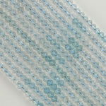 Faceted Topaz Diamond Cut Rondelle Beads (6x4mm) image 2