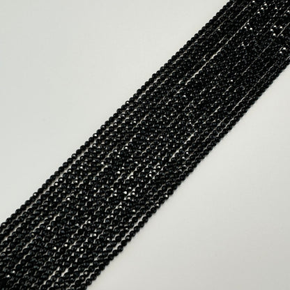 Onyx Faceted Round Beads( 2-4.5mm) image 3