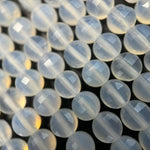 White Agate Lentils Beads image 4