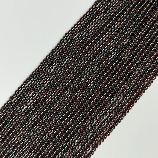 Pyrope Garnet with Star Beads - Polished Round