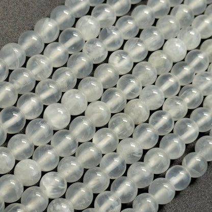 White Calcite Polished Round Beads image 4