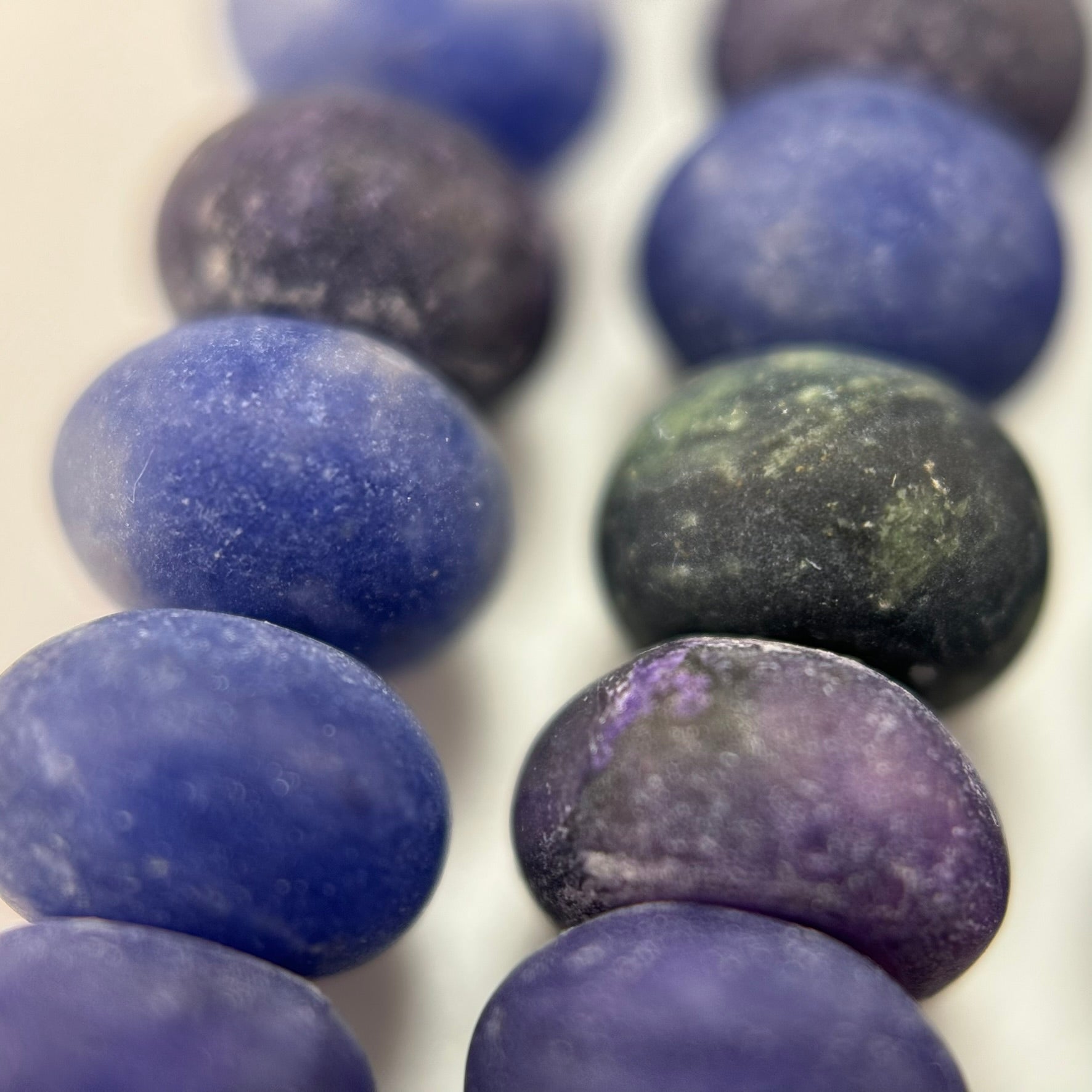 Sodalite Frosted Rondelle Beads (6-10mm) image 4