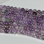 Amethyst +Plus Polished 8mm Round Beads image 2