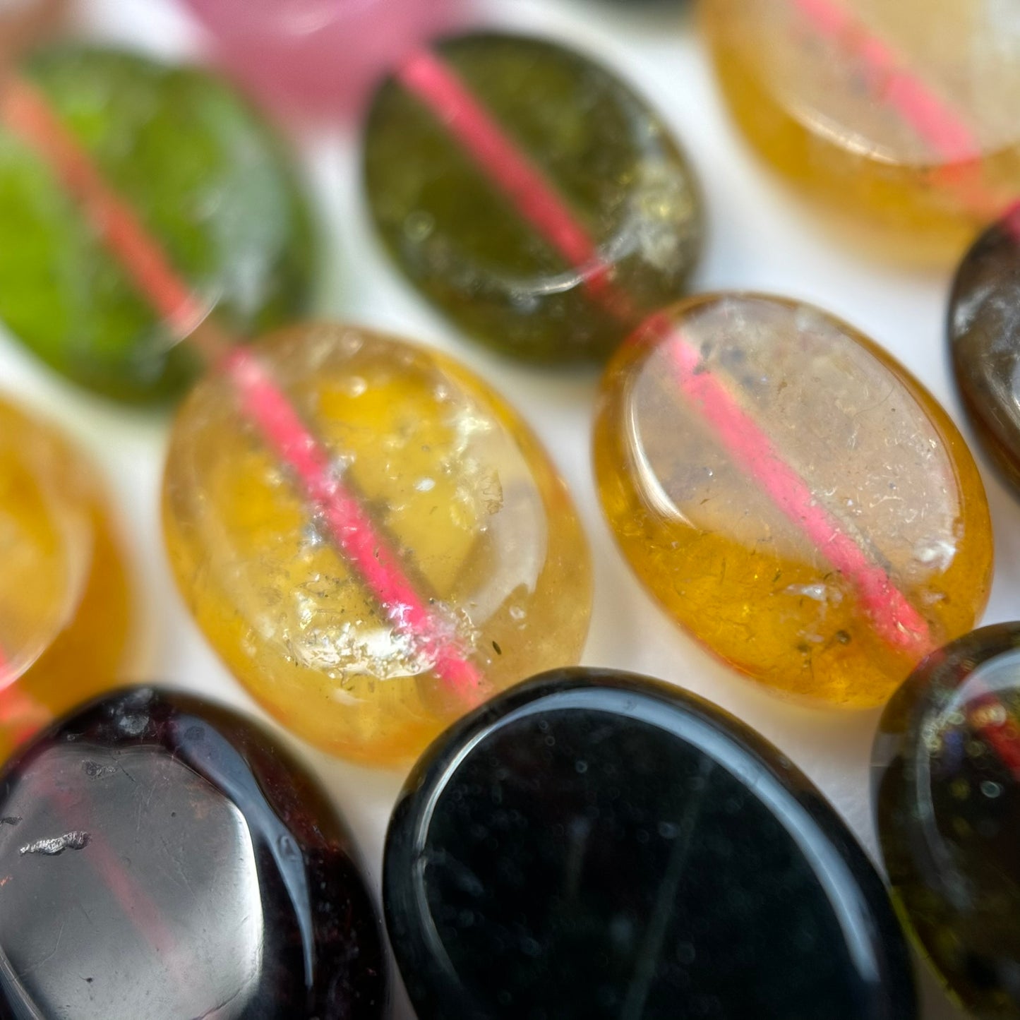 Tourmaline Faceted Oval Beads image 1