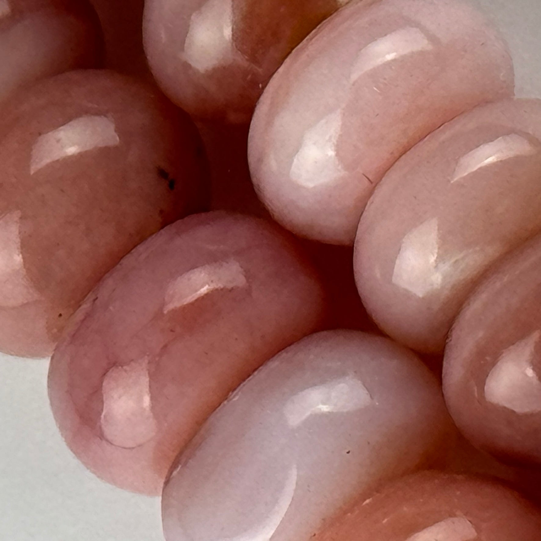 Pink Opal AA Rondelle Polished Beads image 5