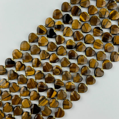 Tiger's Eye Faceted Heart 12ÃƒÆ’Ã†â€™Ãƒâ€ Ã¢â‚¬â„¢ÃƒÆ’Ã‚Â¢ÃƒÂ¢Ã¢â‚¬Å¡Ã‚Â¬ÃƒÂ¢Ã¢â€šÂ¬Ã‚Â12 mm Beads image 0
