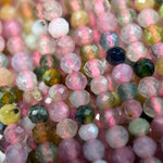 Multicolor Tourmaline Faceted Round Beads image 2